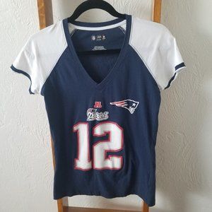 Tom Brady Patriots Short Sleeve V Neck Size M